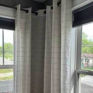 Cream Accents Curtains & Drapes with Subtle Texture